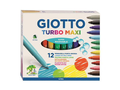Μαρκαδόροι Χοντροί 12τμχ Turbo Maxi Giotto