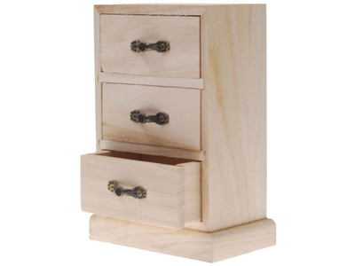 Κουτί ξύλινο με 3 συρτάρια