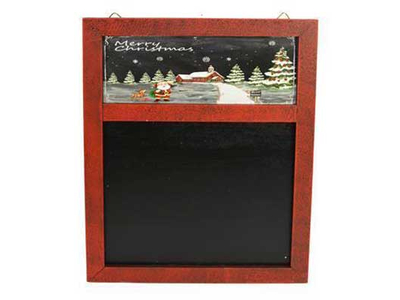 Μαυροπίνακας Χριστουγεννιάτικος Μονής Όψης με Κορνίζα Υ39,5x30,5εκ