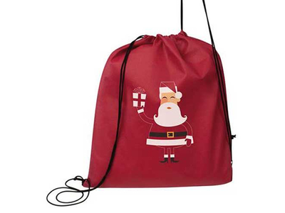 Χριστουγεννιάτικη Τσάντα Γυμναστηρίου Κόκκινη Υ42x34εκ