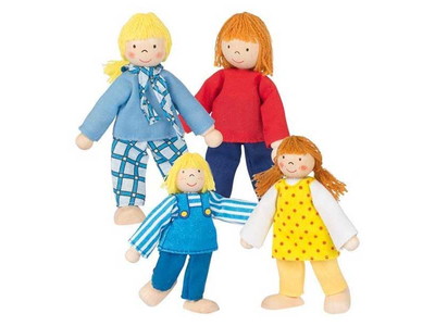 Goki Σετ Νεαρή Οικογένεια με 4 Κούκλες