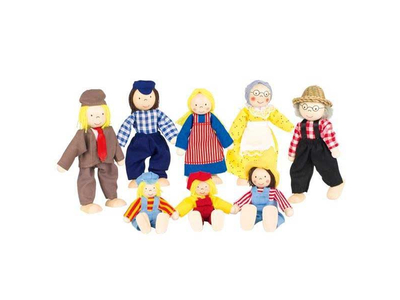 Goki Σετ Οικογένεια Αγροτών με 8 Κούκλες