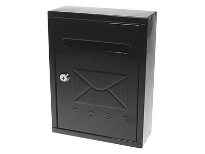 Γραμματοκιβώτιο Μεταλλικό με Κλειδί Μαύρο Υ26x20x7,5εκ.