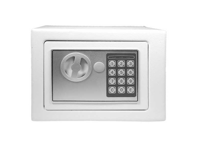 Χρηματοκιβώτιο με Συνδυασμό και Κλειδί Λευκό Υ20x24x18εκ.