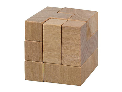 Παζλ Σπαζοκεφαλιά Ξύλινη Κύβος 4,5x4,5x4,5εκ.