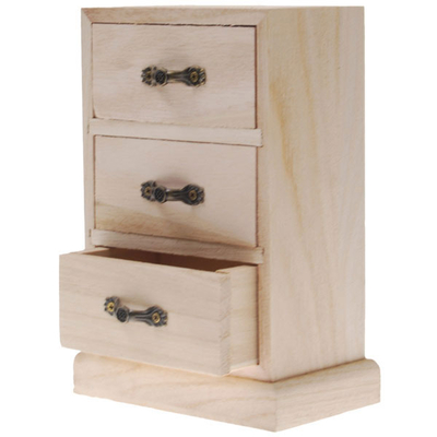 Κουτί ξύλινο με 3 συρτάρια