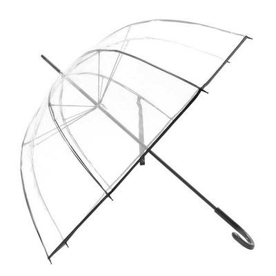 Ομπρέλα Αυτόματη Διάφανη Ø88εκ μαυρη