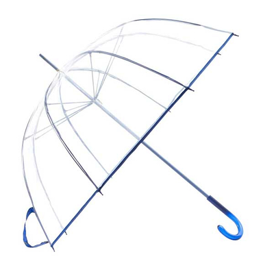 Ομπρέλα Αυτόματη Διάφανη Ø88εκ μπλε