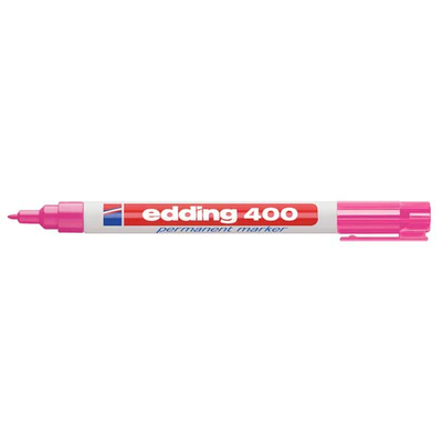 Edding 400 Μαρκαδόρος Ανεξίτηλος Πλαστικός ροζ