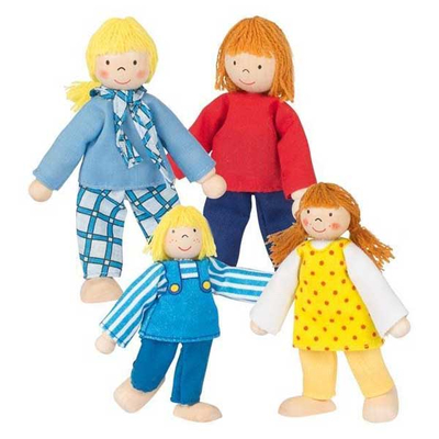 Goki Σετ Νεαρή Οικογένεια με 4 Κούκλες