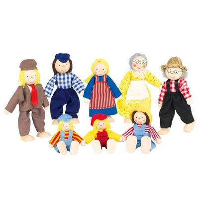 Goki Σετ Οικογένεια Αγροτών με 8 Κούκλες