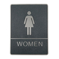 Πινακίδα Σήμανσης WC Γυναικών Ασημί